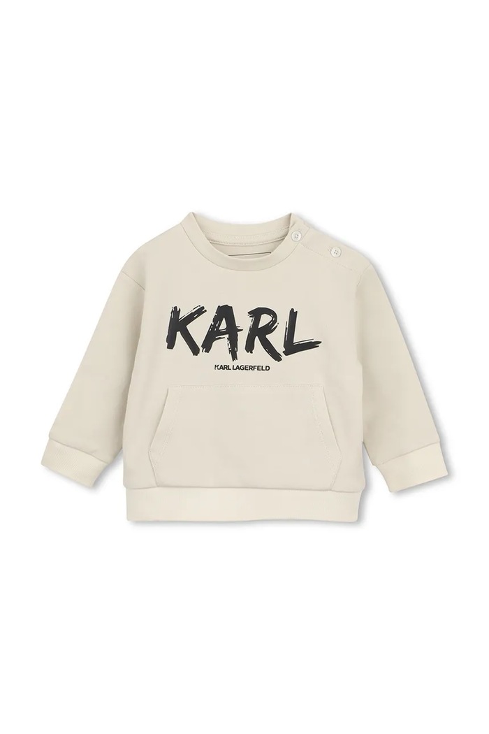 Момче Karl Lagerfeld спортен комплект анцуг за деца от памук Z31489.86.108 бежов