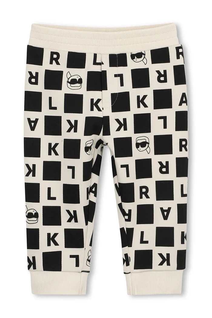 Karl Lagerfeld спортен комплект анцуг за деца от памук бежов Z31489.86.108