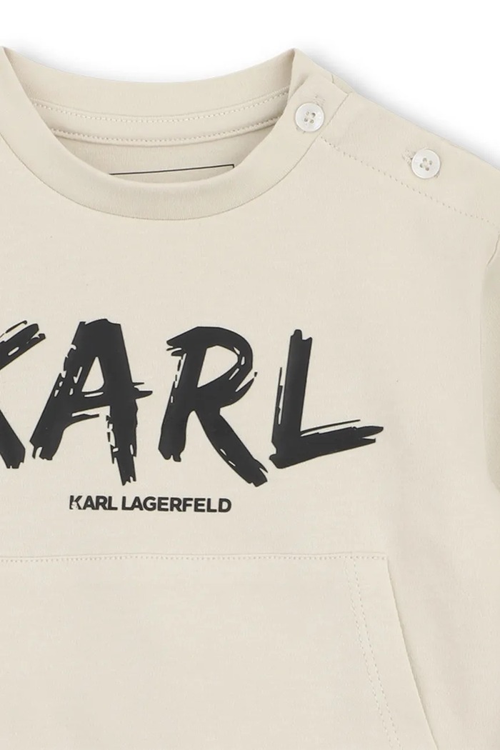 Karl Lagerfeld спортен комплект анцуг за деца от памук Z31489.86.108 бежов