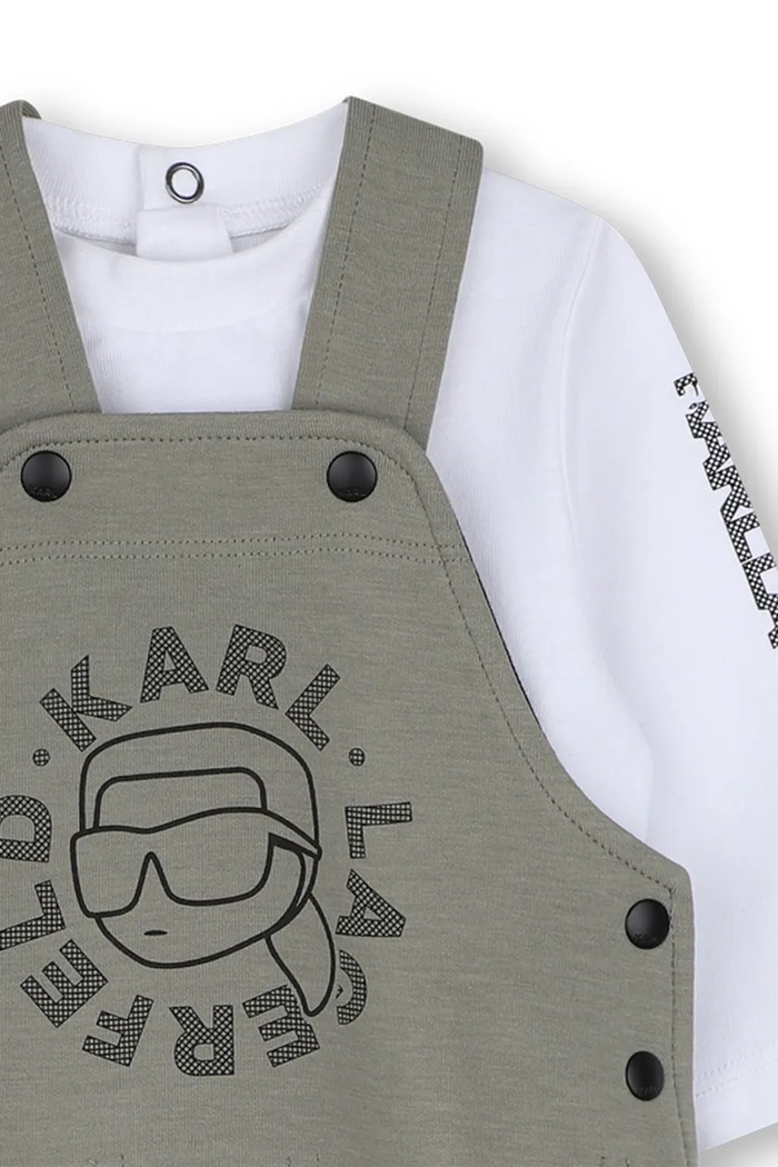 Момче Karl Lagerfeld комплект за деца с памук Z31494.86 зелен