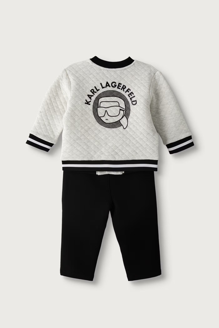 Karl Lagerfeld Vsakdanji komplet otroški z bombažem Z31496.71.81 bela AW26