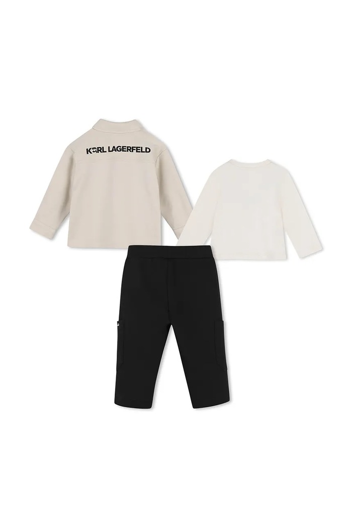 Karl Lagerfeld Ежедневен комплект за бебе с памук Z31484.86.108 бежов AW26