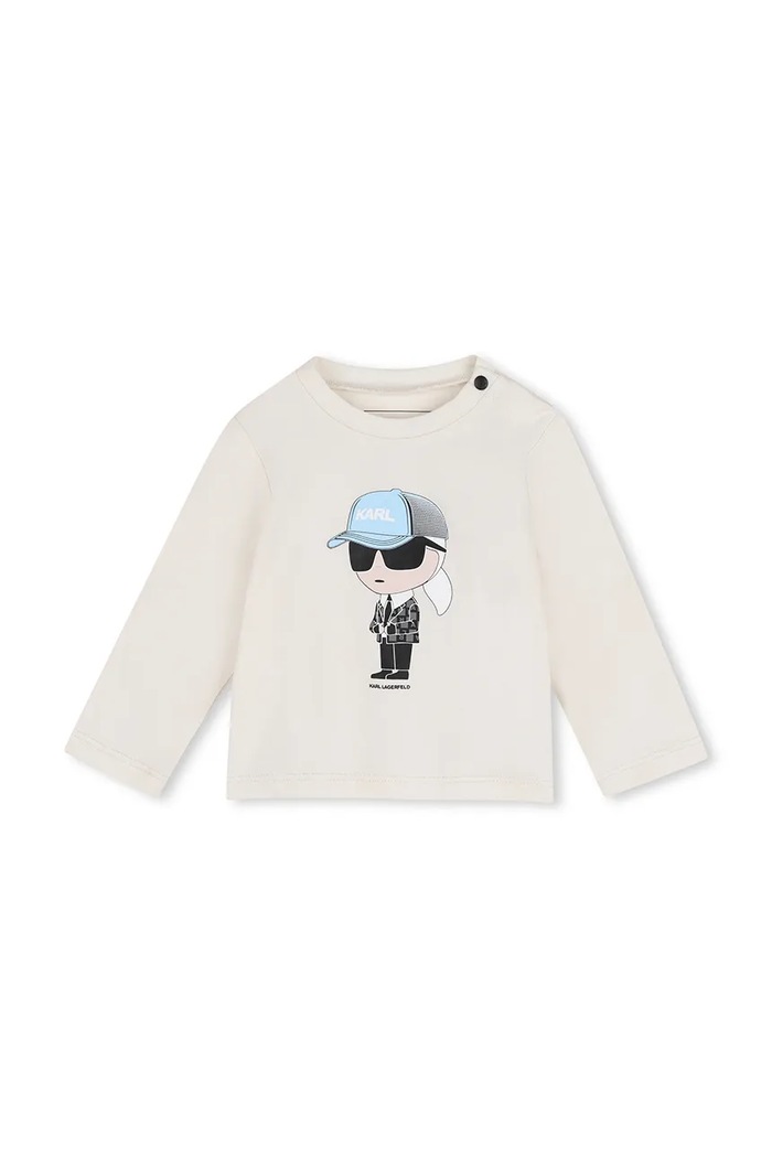 Ежедневен комплект за бебе с памук Karl Lagerfeld бежов Z31484.86.108