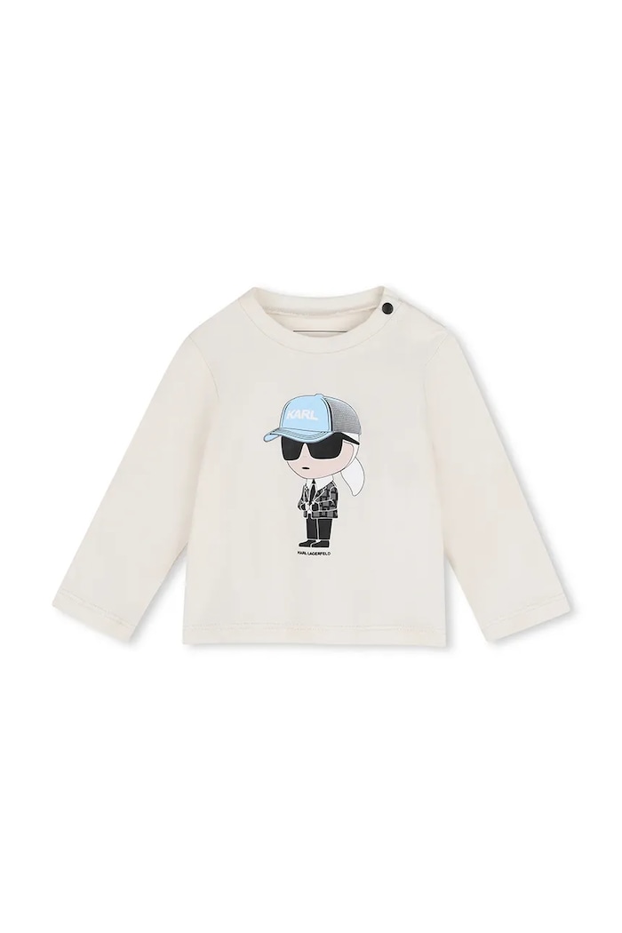Ежедневен комплект за бебе с памук Karl Lagerfeld бежов Z31484.86.108