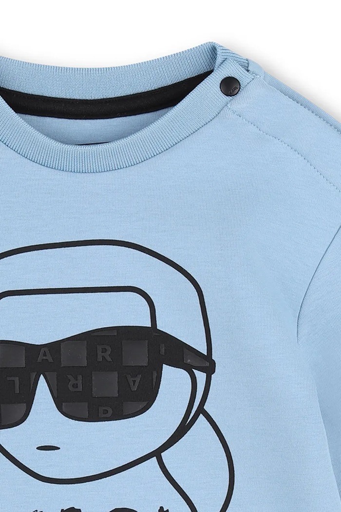 Спортен комплект анцуг за бебе с памук Karl Lagerfeld Z31487.86.108 син