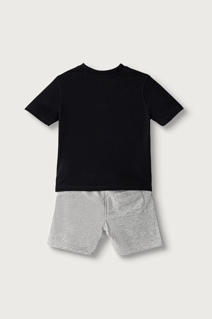 New Balance Komplet dziecięcy bawełniany YS62P79K czarny AW26