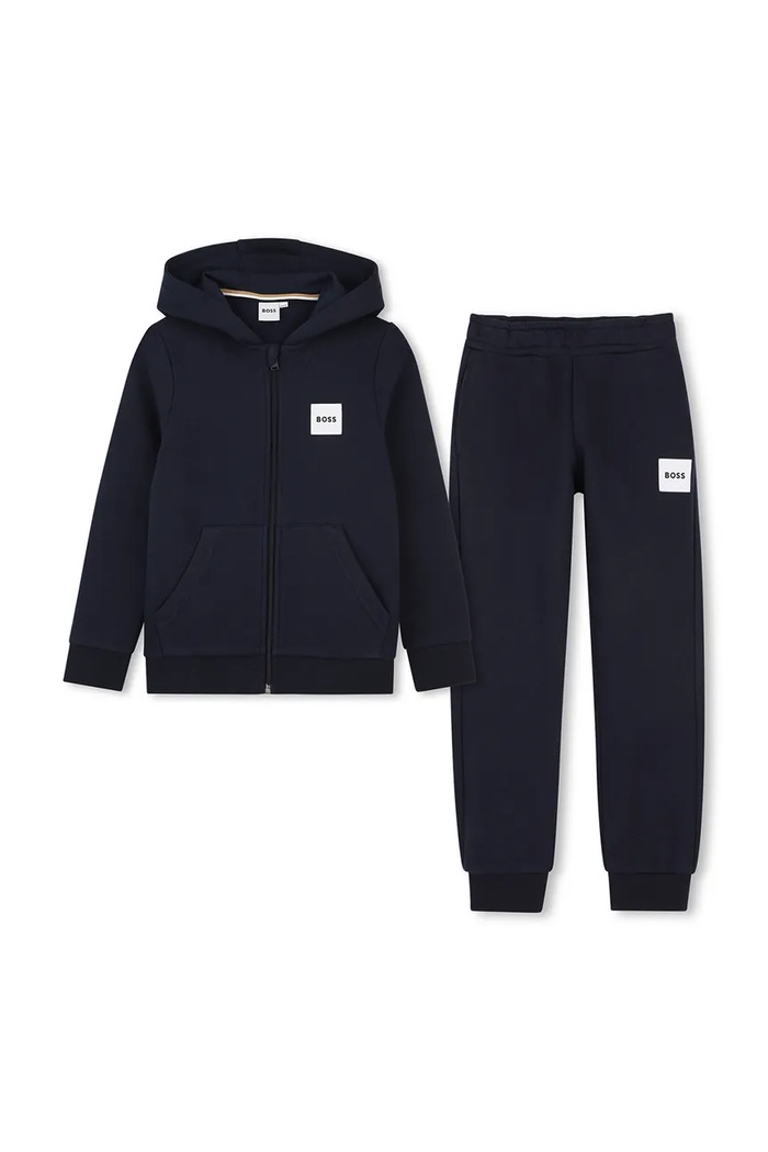 BOSS Спортивний костюм дитячий з бавовною темно-синій J53442.102.108