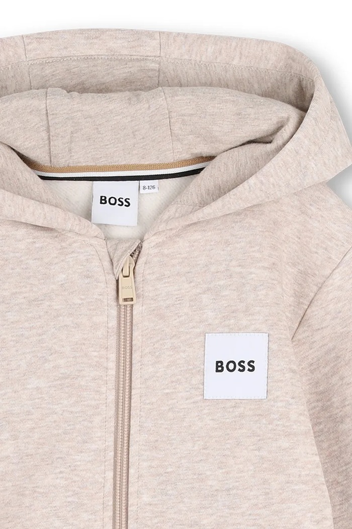 Спортен комплект анцуг за деца с памук BOSS бежов J53442.114.150