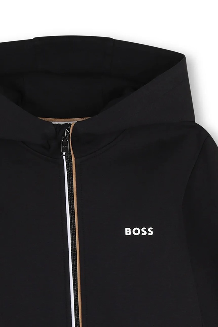 Komplet trenirka za djecu s pamukom BOSS crna J53443.114.150
