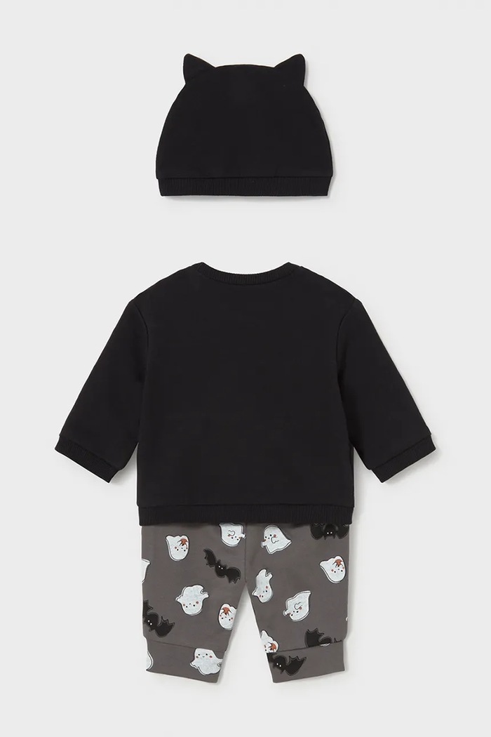 Mayoral Newborn трикотажний комплект дитячий бавовняний з еластаном 2684.2U.Newborn.9BY2 чорний AW26