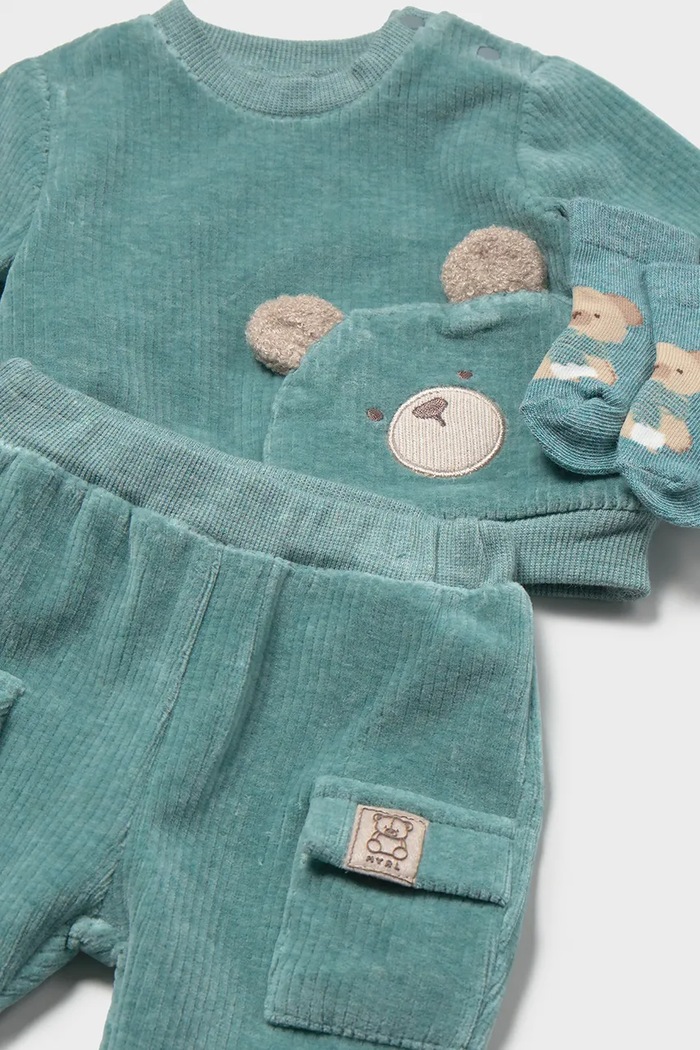 Мальчик Mayoral Newborn комплект на каждый день для младенцев с хлопком 2669.1F.Newborn.9BY2 бирюзовый