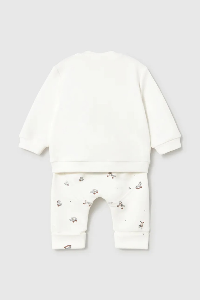 Dječaci Mayoral Newborn komplet trenirka za bebe od pamuka s elastanom 2664.1B.Newborn.9BY2 bež