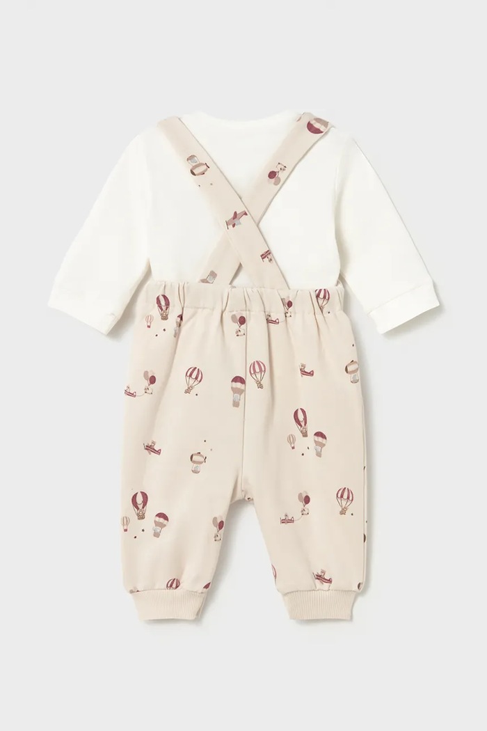 Mayoral Newborn трикотажний комплект для немовлят бавовняний з еластаном 2663.1G.Newborn.9BY2 бежевий AW26