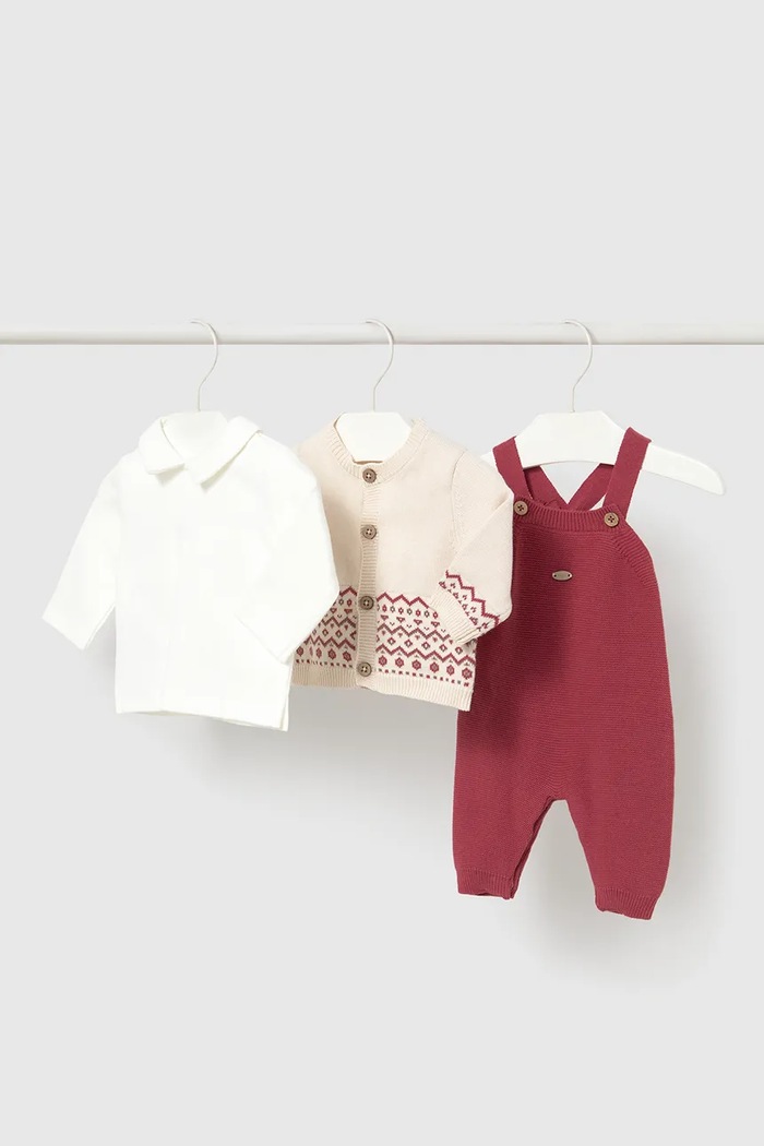 Mayoral Newborn комплект на кожен день для немовлят бавовняний 2609.1H.Newborn.9BY2 червоний AW26