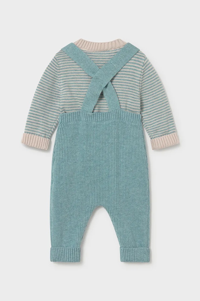 Мальчик Mayoral Newborn трикотажный комплект для младенцев из хлопка 2603.1F.Newborn.9BY2 бирюзовый