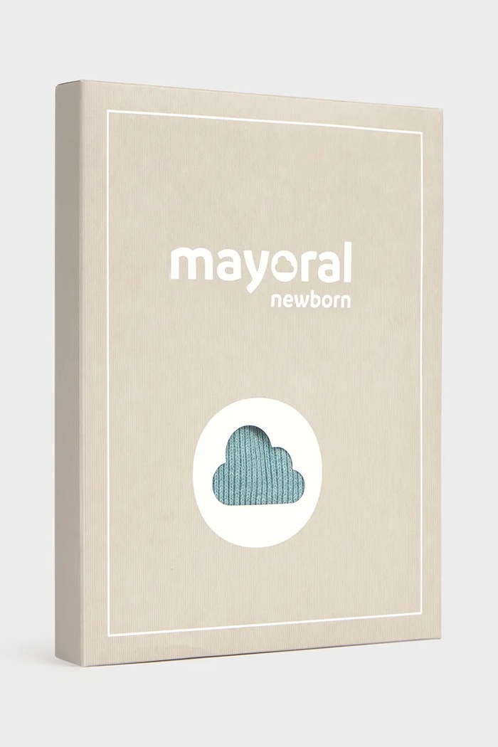 Mayoral Newborn трикотажный комплект для младенцев из хлопка 2603.1F.Newborn.9BY2 бирюзовый