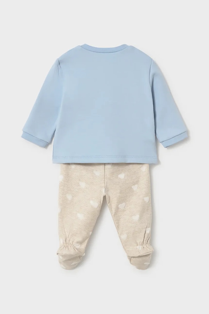 Mayoral Newborn трикотажний комплект для немовлят бавовняний з еластаном 2520.1G.Newborn.9BY2 блакитний AW26