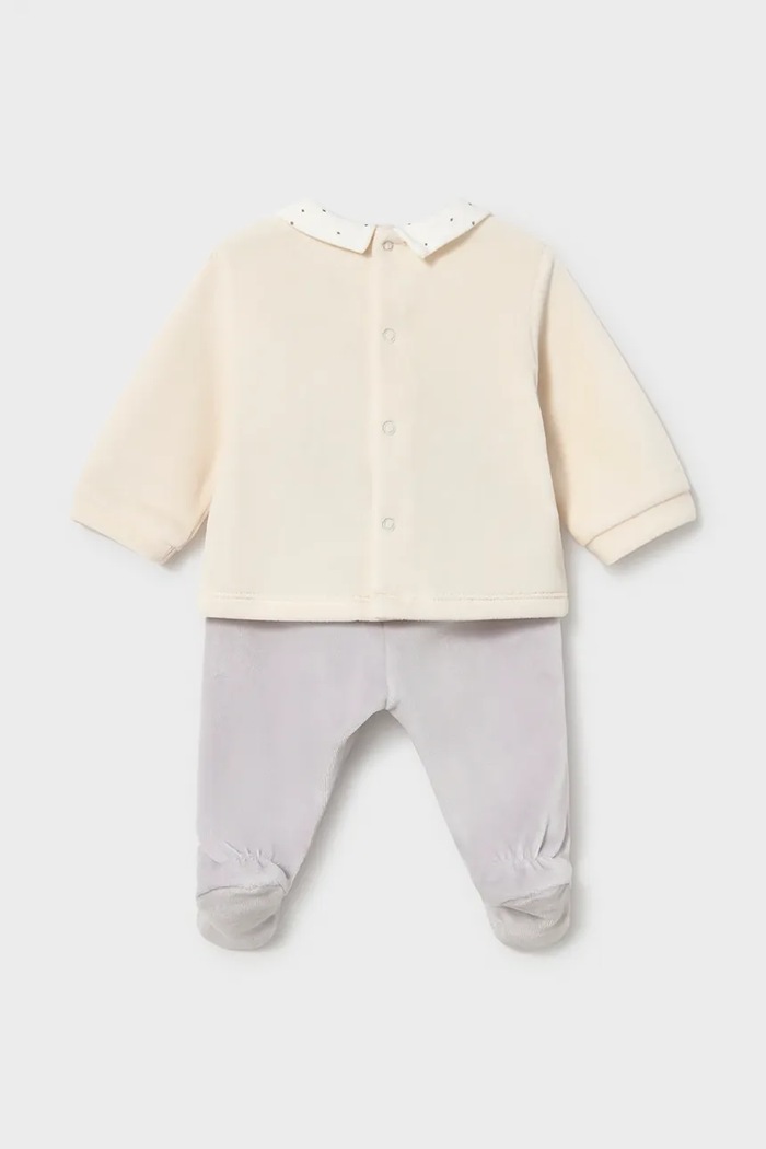 Mayoral Newborn трикотажний комплект для немовлят з бавовною 2518.1B.Newborn.9BY2 сірий AW26