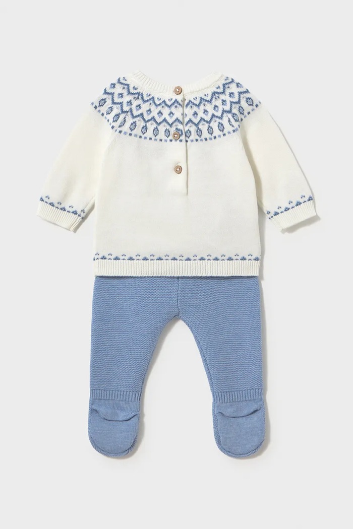 Mayoral Newborn Komplet codzienny niemowlęcy bawełniany 2505.1B.Newborn.9BY2 niebieski AW26