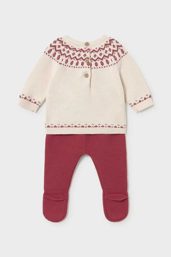 Mayoral Newborn Komplet codzienny niemowlęcy bawełniany 2505.1B.Newborn.9BY2 czerwony AW26