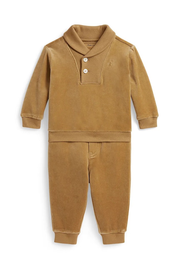 Polo Ralph Lauren Tuta per neonati con cotone marrone 320B27188002
