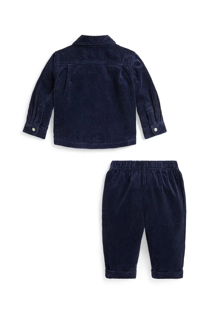 Polo Ralph Lauren Set per neonati in velluto a coste 320B27220001 blu AW26