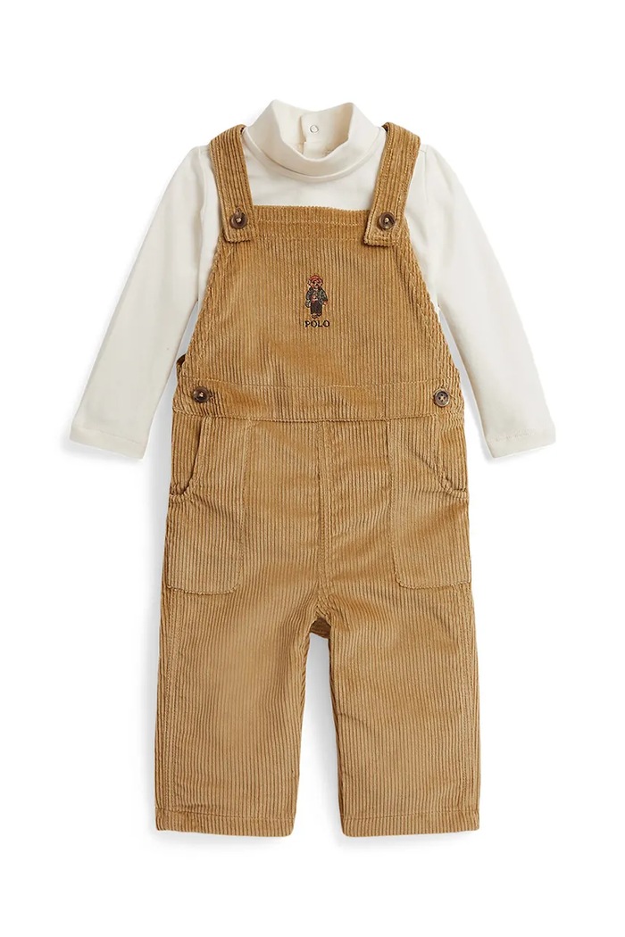 Polo Ralph Lauren Komplet za djecu od pamuka smeđa 320B27219001