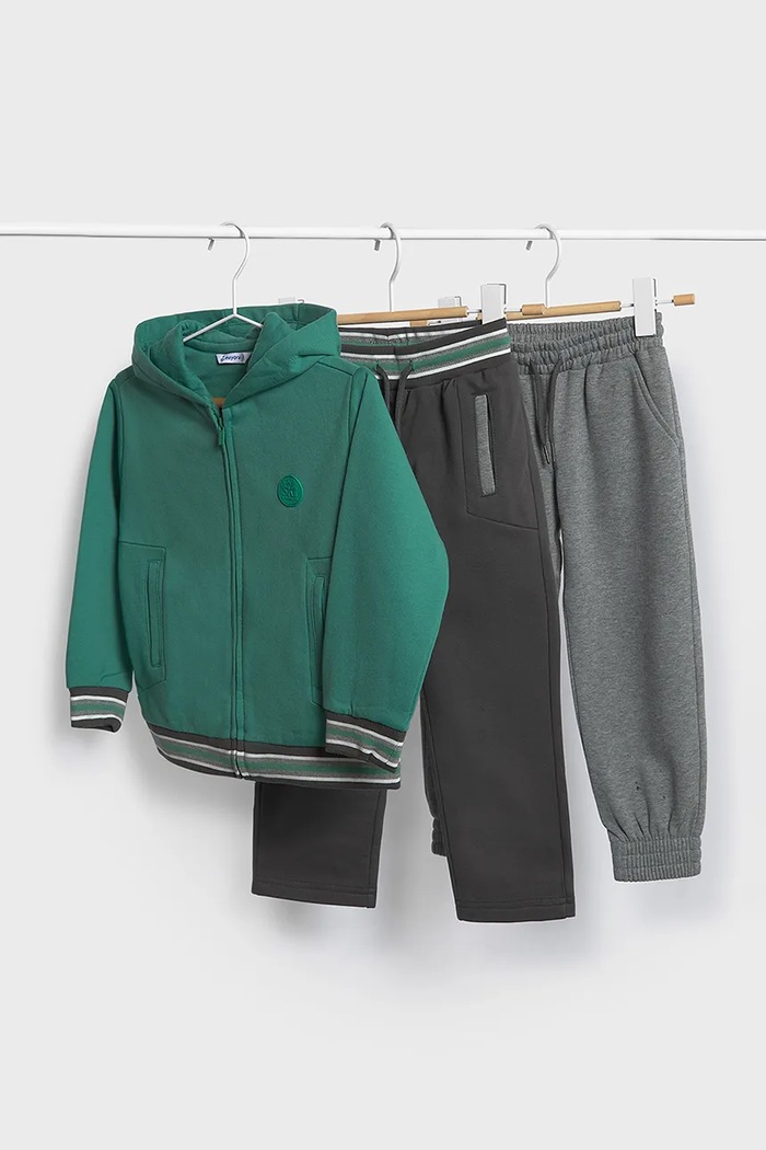 Mayoral tepláková súprava detská s bavlnou zelená 4812.5H.Mini.9BY2