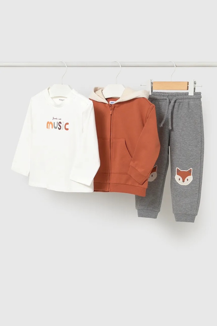 Mayoral komplet trenirka za djecu s pamukom 2832.3C.Baby.9BY2 narančasta AW26