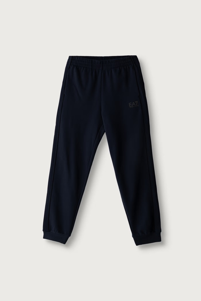 EA7 Emporio Armani Spodnie dresowe dziecięce z bawełną granatowy 7B000359.AF10368