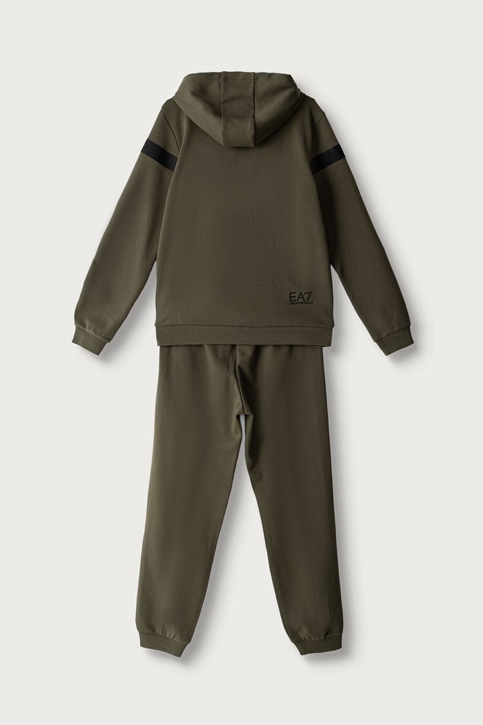 EA7 Emporio Armani Komplet dresowy dziecięcy z bawełną 7B000367.AF12660 zielony AW26