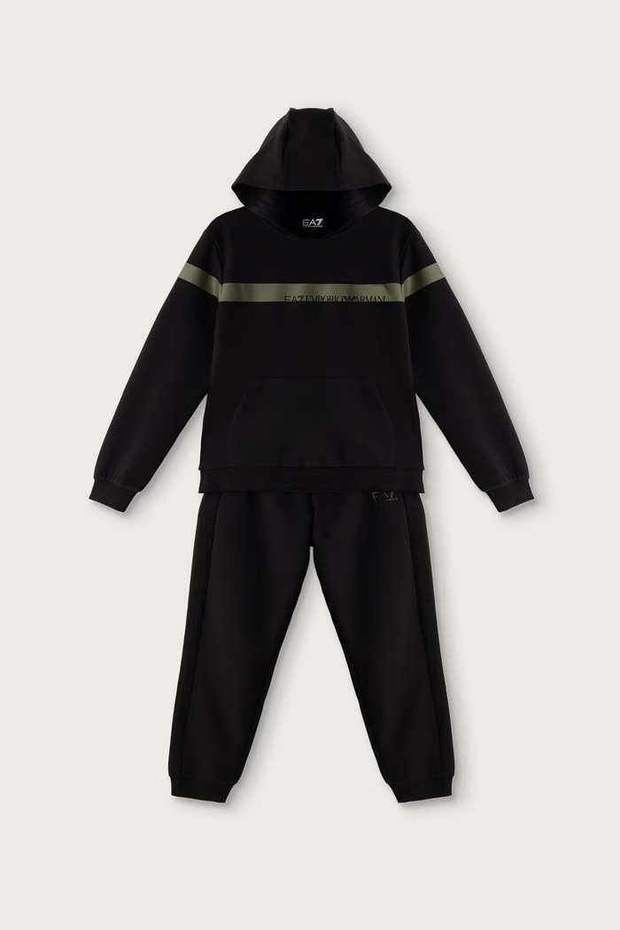EA7 Emporio Armani Komplet dresowy dziecięcy z bawełną czarny 7B000367.AF12660