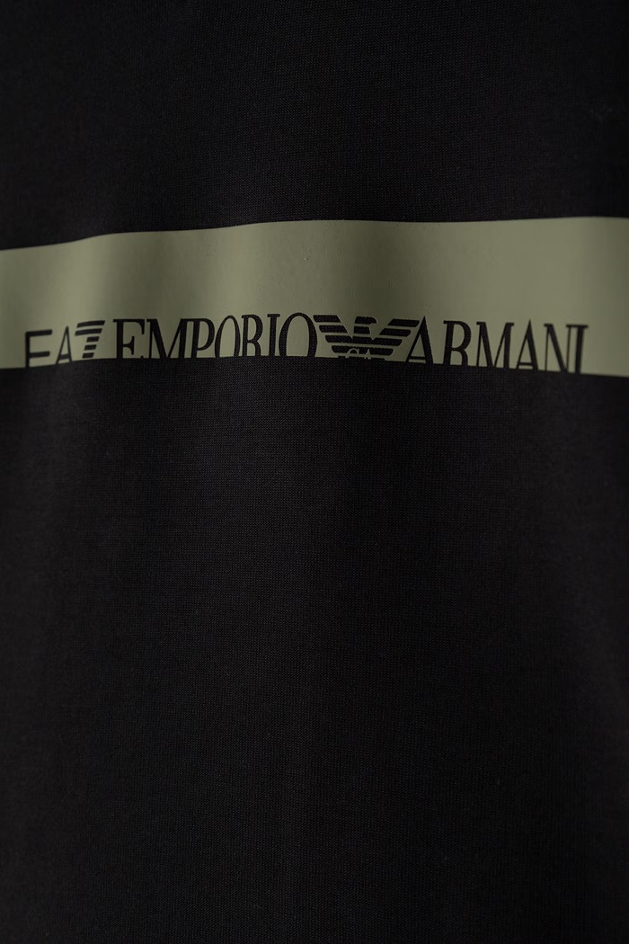 Komplet dresowy dziecięcy z bawełną EA7 Emporio Armani 7B000367.AF12660 czarny