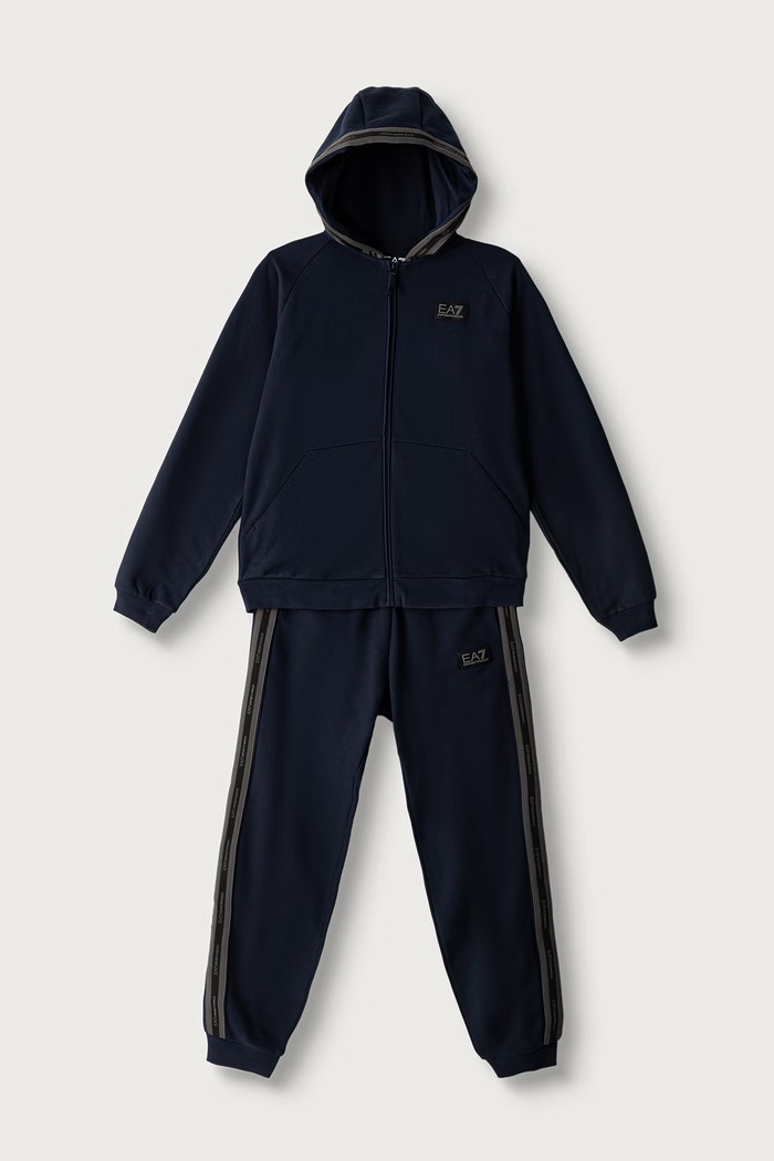 EA7 Emporio Armani Komplet dresowy dziecięcy z bawełną granatowy 7B000375.AF10368