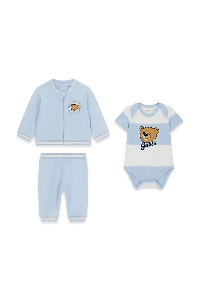 Guess komplet dziecięcy bawełniany niebieski P6YG09.K4071.9BY2