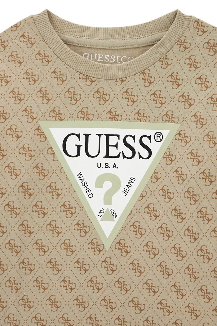 Chłopiec Guess komplet dziecięcy bawełniany N6YG02.K4077.9BY2 beżowy