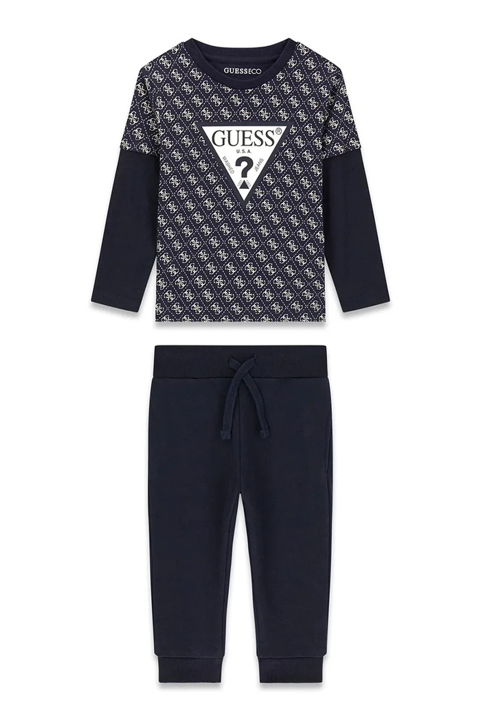 Guess komplet dziecięcy bawełniany czarny N6YG02.K4077.9BY2