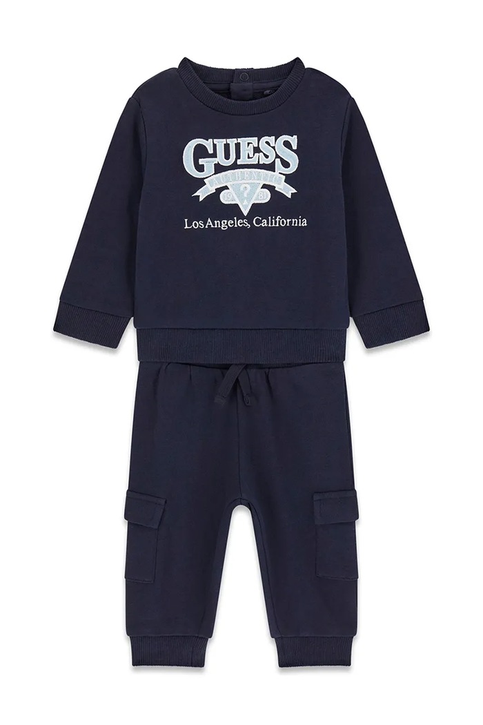 Guess dres dziecięcy bawełniany granatowy I6YG10.K4035.9BY2