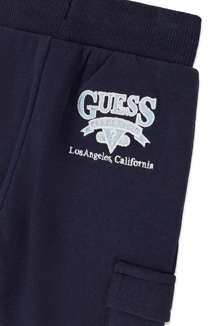 Guess dres dziecięcy bawełniany granatowy I6YG10.K4035.9BY2
