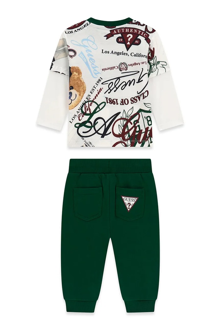 Guess každodenní set dětský bavlněný I6YG01.K3964.9BY2 zelená AW26