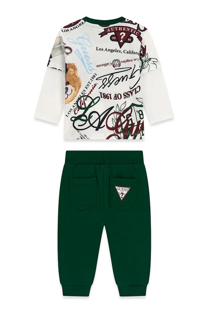 Guess každodenní set dětský bavlněný I6YG01.K3964.9BY2 zelená AW26