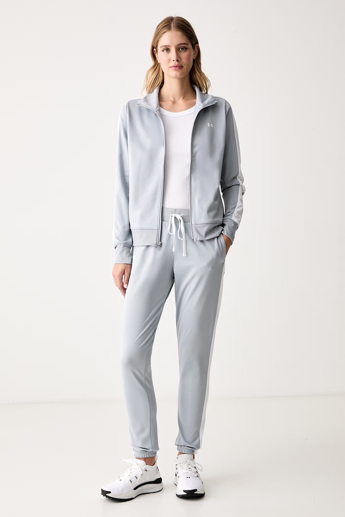 Under Armour Komplet dresowy damski Tricot szary 1365147.012