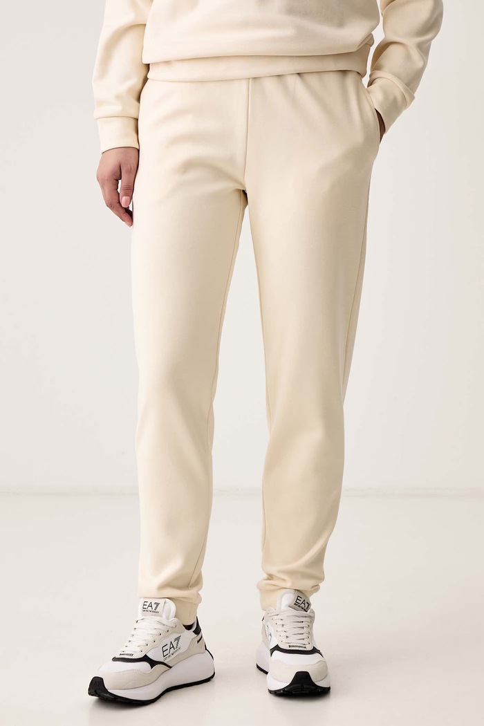 Komplet dresowy damski EA7 Emporio Armani beżowy AF10443.7W001949