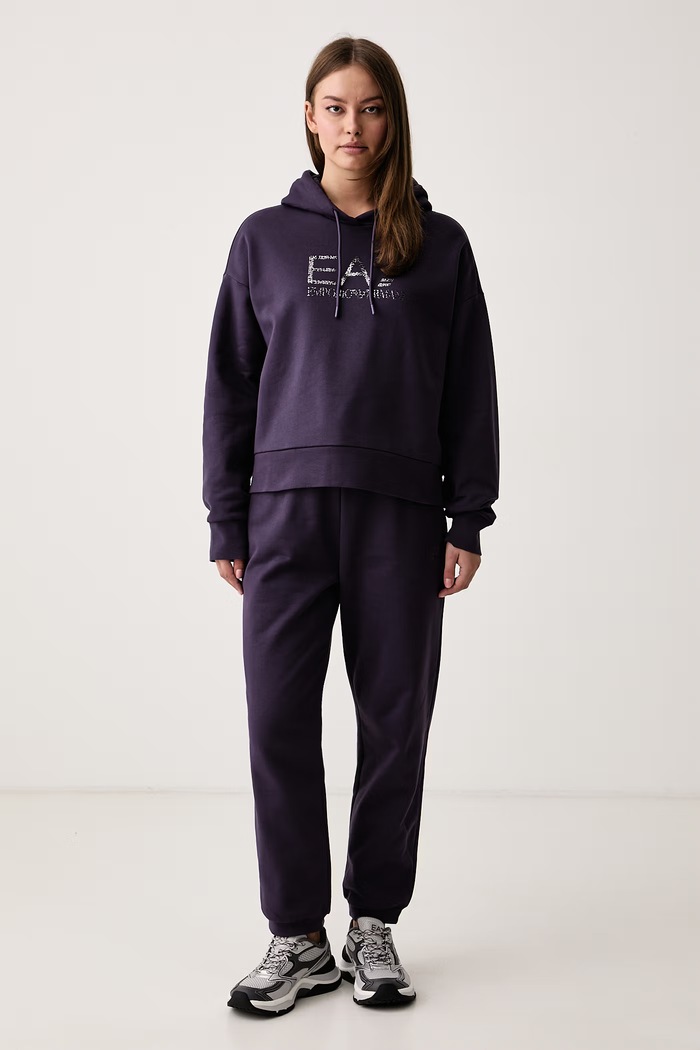 EA7 Emporio Armani Komplet dresowy damski z bawełną fioletowy AF10377.7W001373