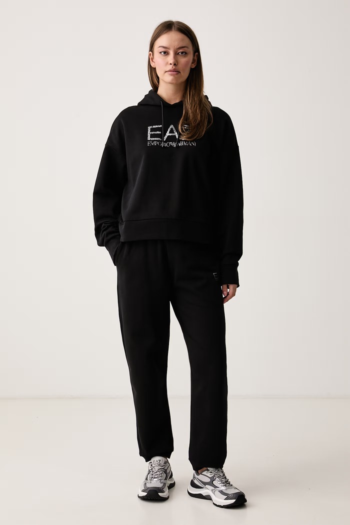 EA7 Emporio Armani Komplet dresowy damski z bawełną czarny AF10377.7W001373