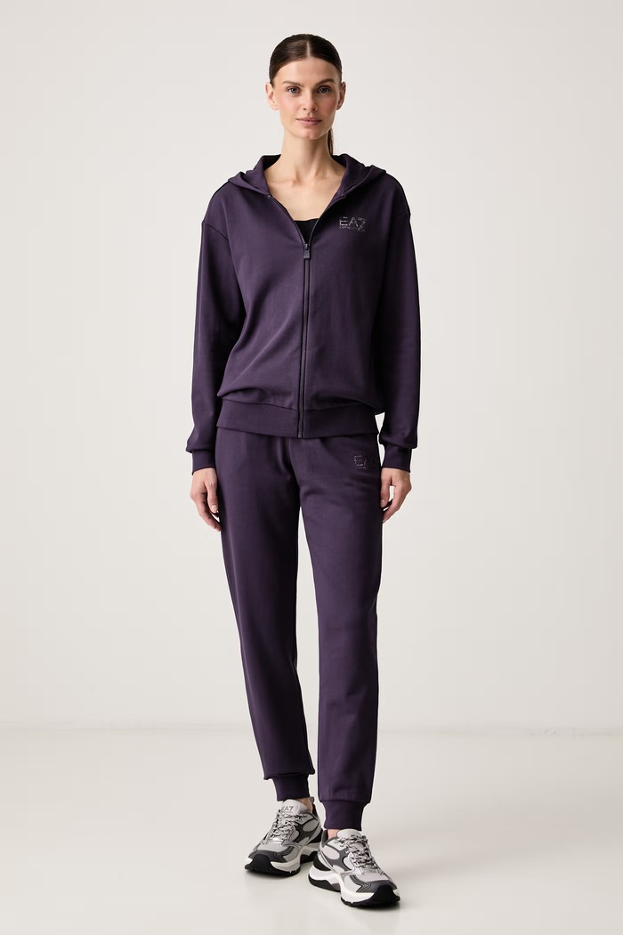 EA7 Emporio Armani dres damski z bawełną fioletowy AF12473.7W001369