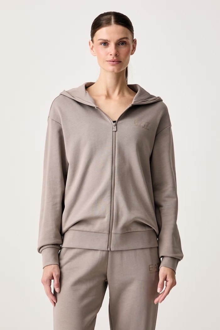 EA7 Emporio Armani dres damski z bawełną AF12473.7W001369 beżowy AW26