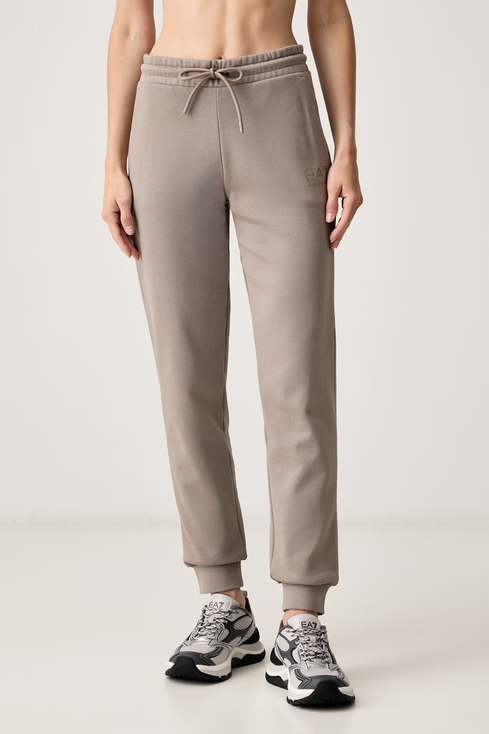 Odzież EA7 Emporio Armani dres damski z bawełną AF12473.7W001369 beżowy