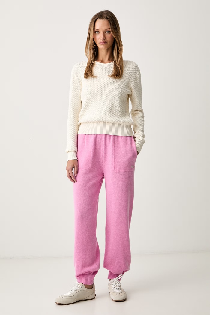 MSGM παντελόνι επίσημο γυναικείο μάλλινο 4141MDP190.267757 ροζ AW26