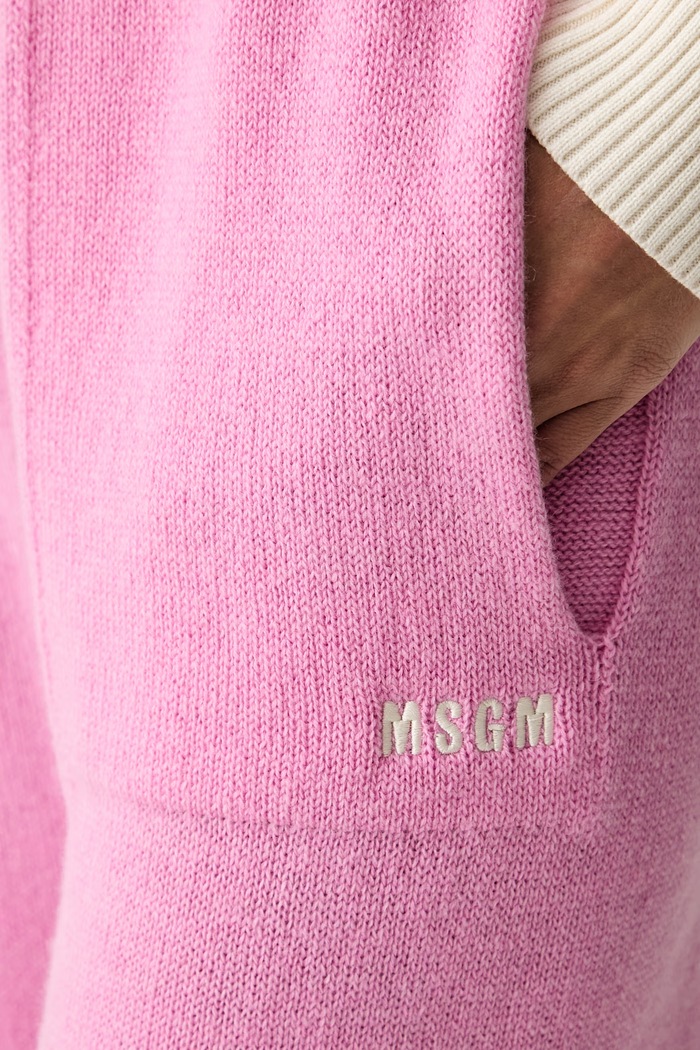 MSGM παντελόνι επίσημο γυναικείο μάλλινο ροζ 4141MDP190.267757